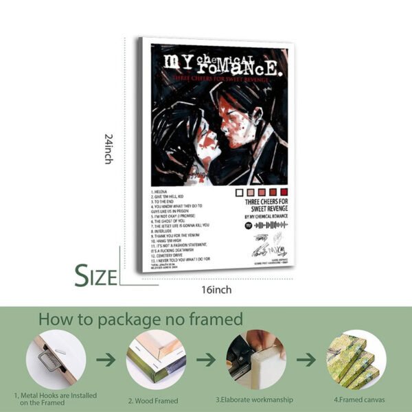 My Chemical Romance "Three Cheers for Sweet Revenge" Poster: Post-Hardcore Classic Artwork for True Emo Fans