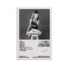 Ariana Grande My Everything album poster featuring black and white portrait with complete track listing, album length 40:34, released August 22 2014 through Republic Records