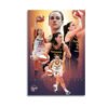 Caitlin Clark basketball poster showing multiple action poses in Indiana Fever and college uniforms
