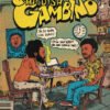 Childish Gambino vintage comic-style poster featuring Donald Glover in retro underground comix aesthetic with bold typography and vibrant colors.