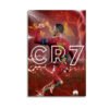 CR7 Cristiano Ronaldo Portugal national team poster with lightning effects showing celebration and running poses in red jersey