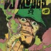 DJ Muggs Soul Assassins vintage comic book poster featuring hooded figure with green eyes holding smoking beaker, psychedelic colors, underground hip-hop comic art style, November 2022 issue #97.