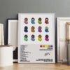 Drake Certified Lover Boy album poster with emoji artwork displayed on modern interior wall