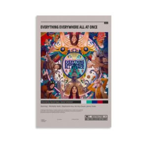 Everything Everywhere All at Once movie poster featuring multiverse mandala design with Michelle Yeoh, directed by Daniels, 2022 R-rated film.