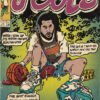 J Cole vintage comic book poster featuring superhero styling with classic comic book elements, speech bubbles, and retro color scheme perfect for hip hop wall art.