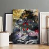 Large format Jujutsu Kaisen movie poster canvas with Japanese title displaying premium quality printing and authentic anime artwork.