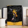 Kobe Bryant Black Mamba canvas art featuring Lakers #24 jersey with official signature and Los Angeles Lakers branding
