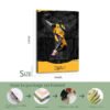 Kobe Bryant Black Mamba framed canvas artwork 16x24 inches with professional wood frame and metal hanging hooks installation guide