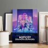 Large format KPOP Demon Hunters canvas print displayed in professional art studio setting