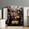 Large Transformers One canvas print displayed against white wall showing premium quality and impressive scale