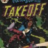 Metro Boomin Takeoff vintage comic book poster featuring superhero-style illustration with cosmic space background and classic comic book typography.