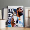 Kyrie Irving Dallas Mavericks canvas print with 2023/24 season statistics displayed with empty frames