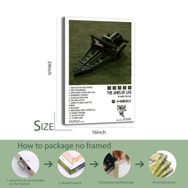 pierce-the-veil-framed-canvas-print-wood-frame.jpg Pierce The Veil "The Jaws of Life" framed canvas print with wood frame and professional packaging process guide