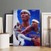Thunder basketball canvas artwork featuring dynamic player portraits in professional studio setting