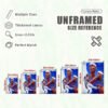 Thunder basketball canvas print size reference chart showing multiple dimensions from 8x12 to 24x36 inches