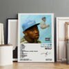 Tyler The Creator WOLF album poster with complete tracklist framed and displayed on modern interior wall, released April 2013 on Odd Future label