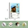 Tyler The Creator WOLF album poster 16x24 inch with complete 18-track tracklist and 4-step professional packaging process including metal hooks and wood framing options