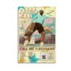Tyler The Creator Call Me If You Get Lost Estate Sale album poster featuring vintage travel aesthetic with complete 24-track listing and dreamy mountain landscape background